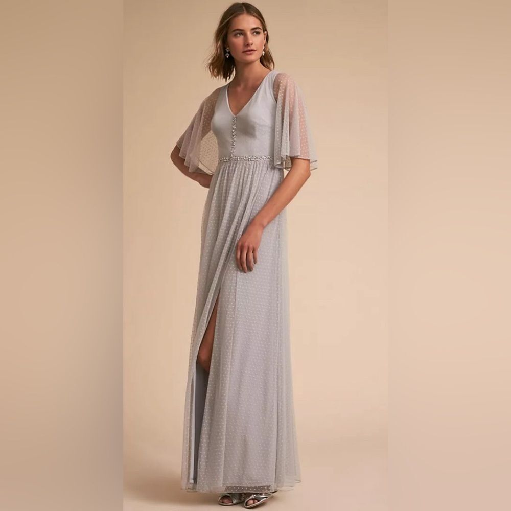 Adrianna Papell Rivoli Gray Gown Size 0